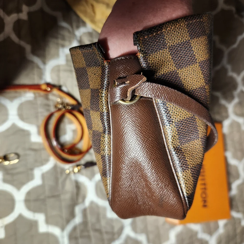 LOUIS VUITTON DAMIER TROUSSE MAKEUP HANDBAG DATE STAMPED SP1014 w/COA - Picture 15 of 16